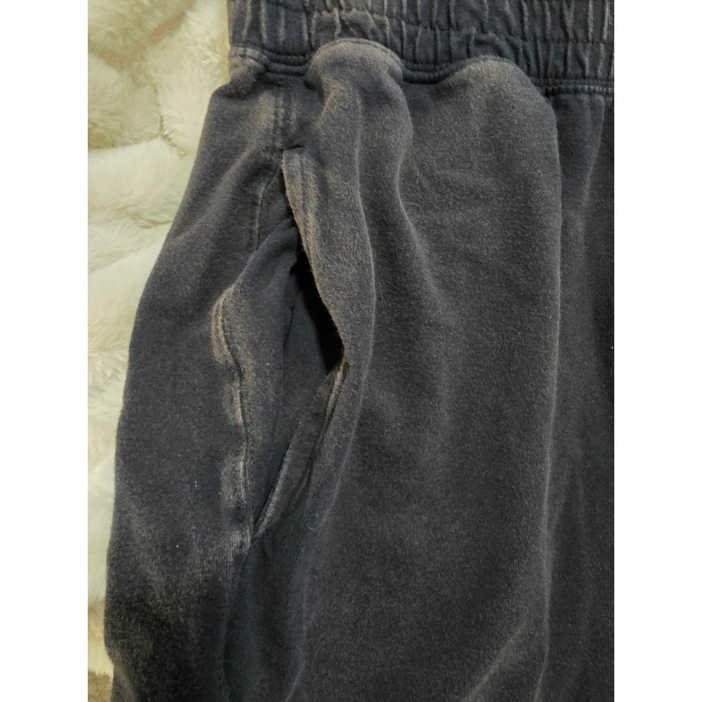 Free People FP Movement Sweatpants Faded Black Fleece Joggers Pockets High Rise - Picture 5 of 8